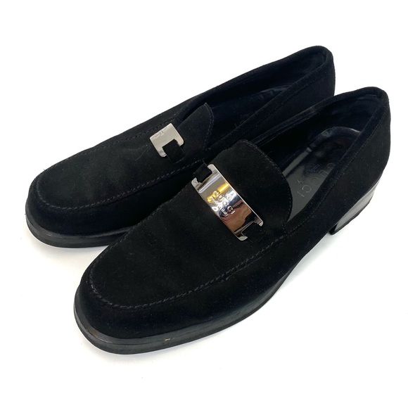 NEW Sueded Gucci Heeled Loafer | 8.5 - Picture 2 of 8
